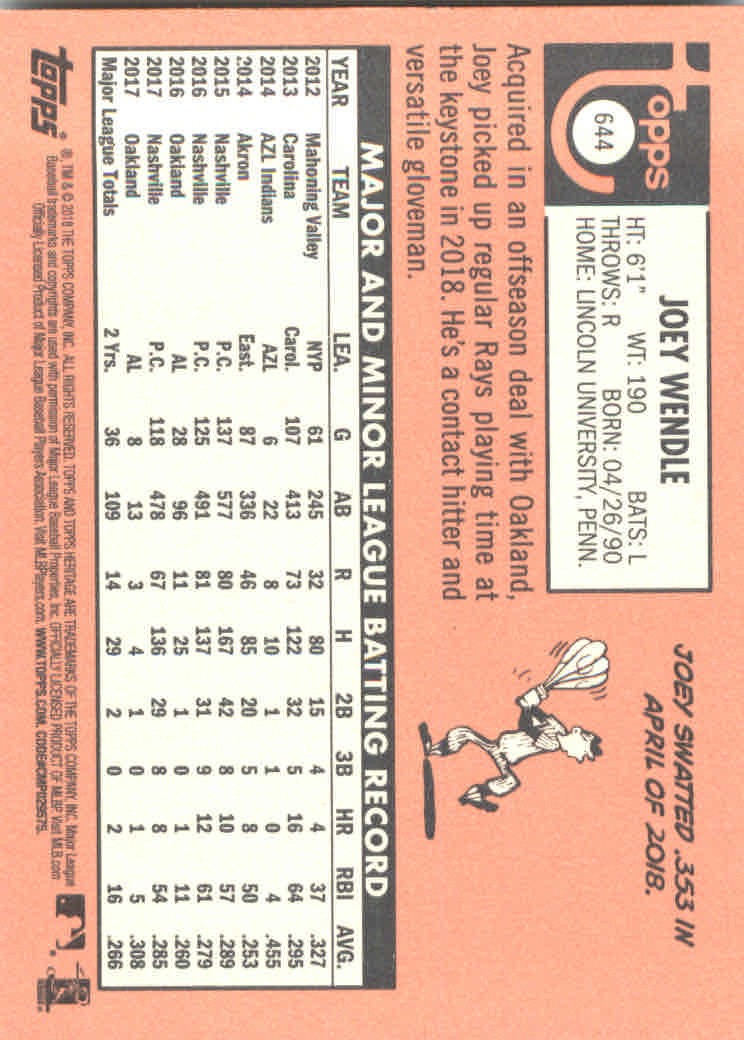 2018 Topps Heritage High Series Baseball Part 1 Main Set Cards #501 to #725 - Picture 277 of 435
