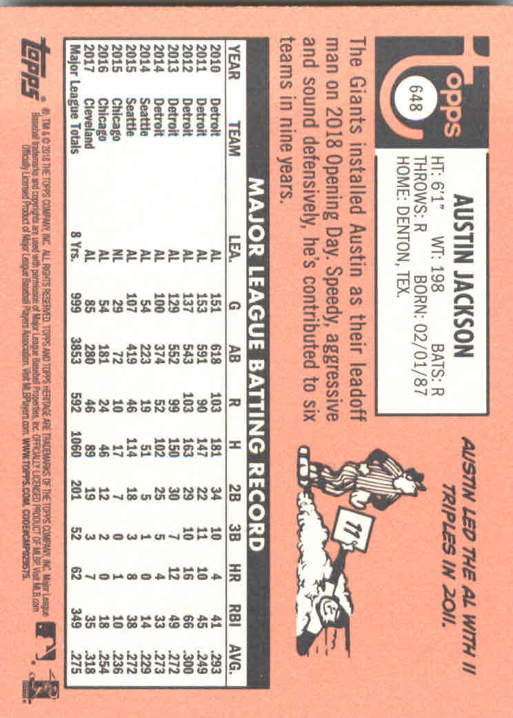 2018 Topps Heritage High Series Baseball Part 1 Main Set Cards #501 to #725 - Picture 285 of 435