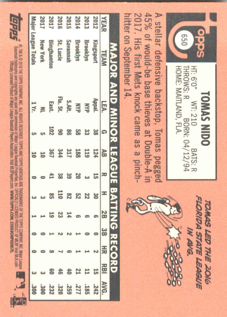 2018 Topps Heritage High Series Baseball Part 1 Main Set Cards #501 to #725 - Picture 289 of 435