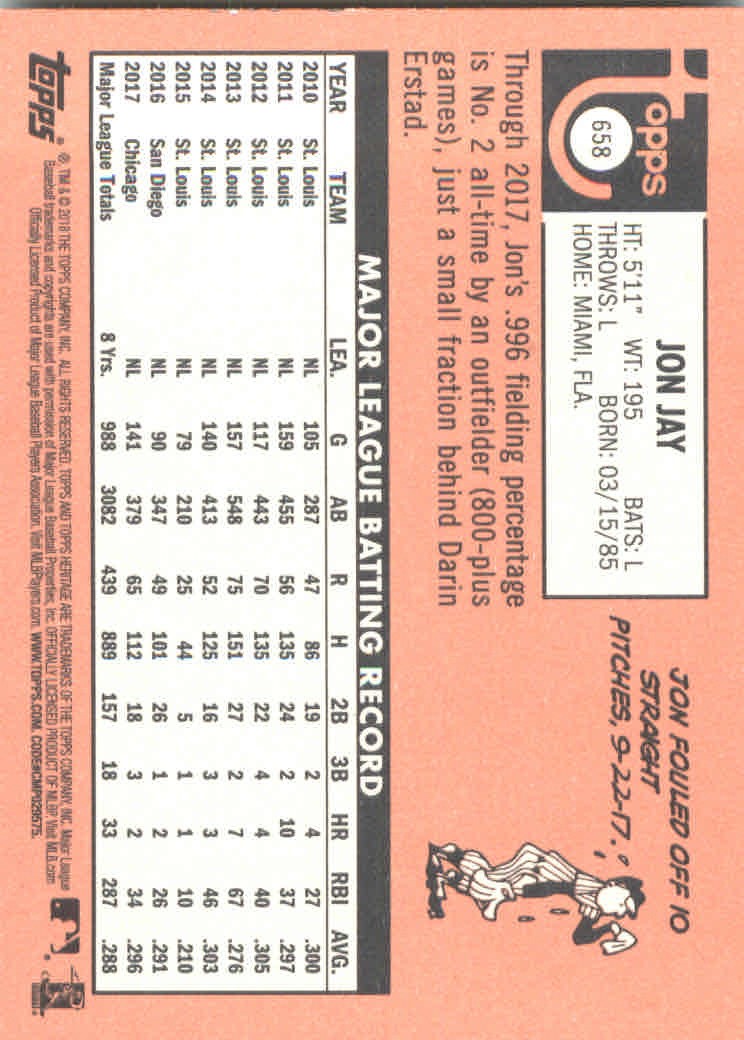 2018 Topps Heritage High Series Baseball Part 1 Main Set Cards #501 to #725 - Picture 305 of 435