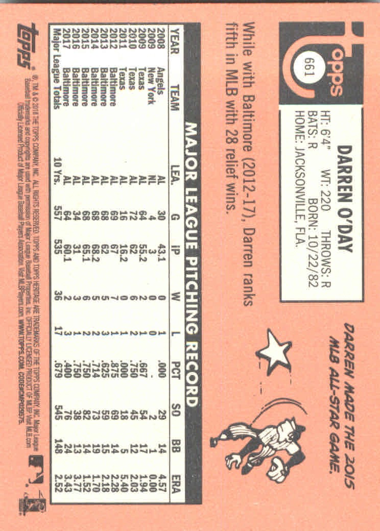 2018 Topps Heritage High Series Baseball Part 1 Main Set Cards #501 to #725 - Picture 311 of 435