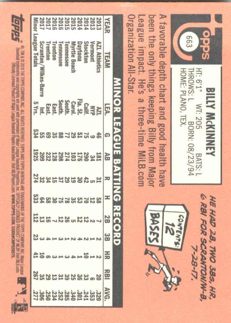2018 Topps Heritage High Series Baseball Part 1 Main Set Cards #501 to #725 - Picture 315 of 435