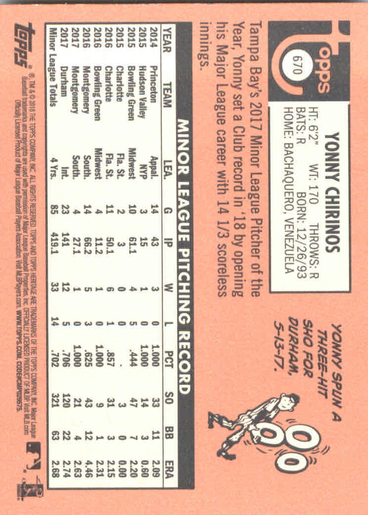 2018 Topps Heritage High Series Baseball Part 1 Main Set Cards #501 to #725 - Picture 329 of 435