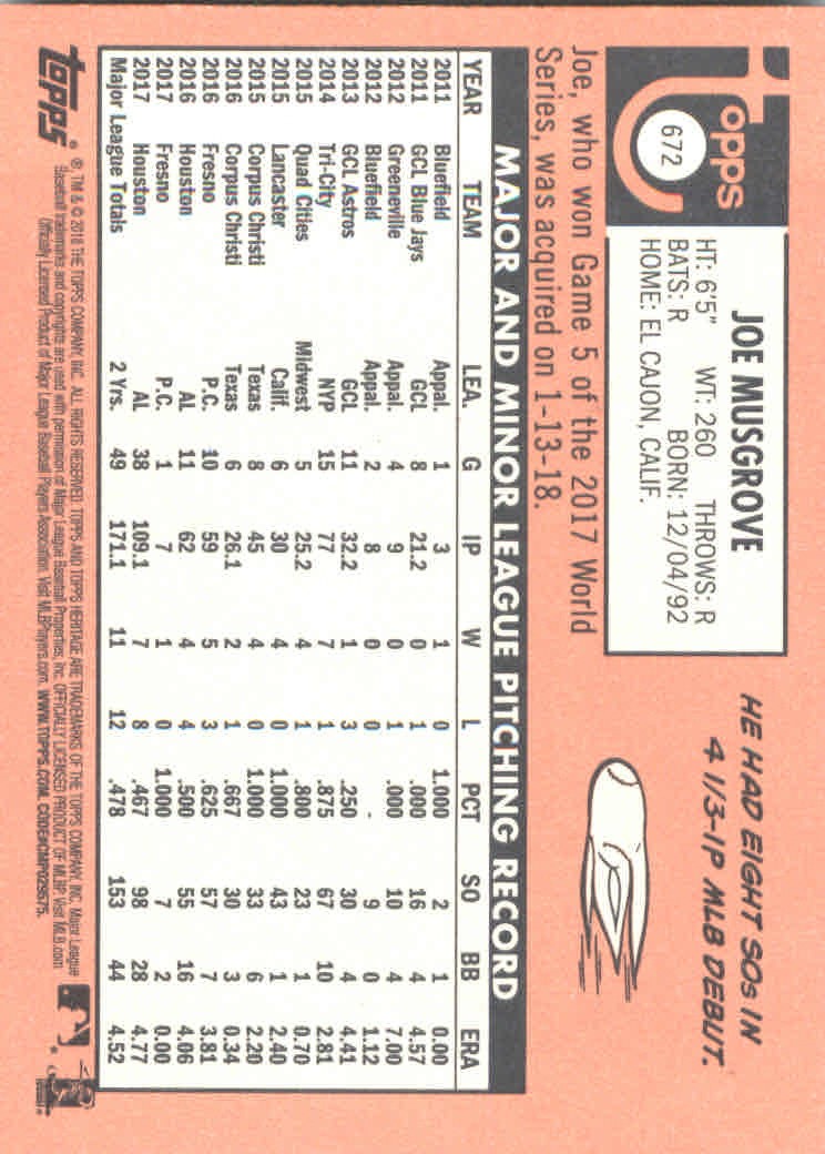 2018 Topps Heritage High Series Baseball Part 1 Main Set Cards #501 to #725 - Picture 333 of 435
