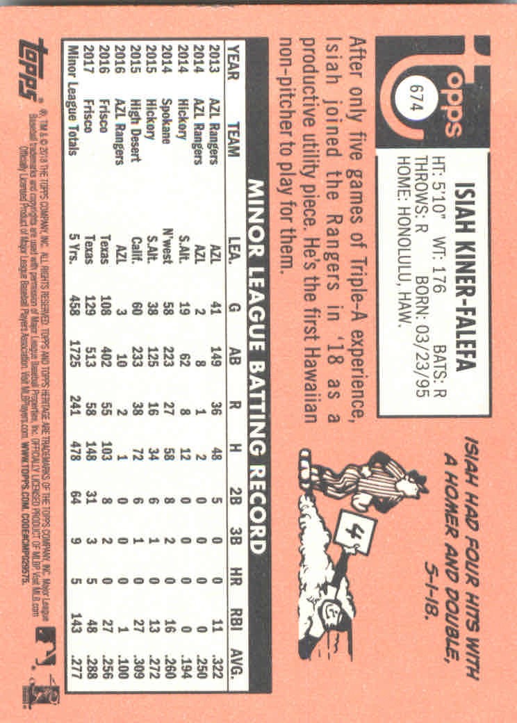 2018 Topps Heritage High Series Baseball Part 1 Main Set Cards #501 to #725 - Picture 337 of 435