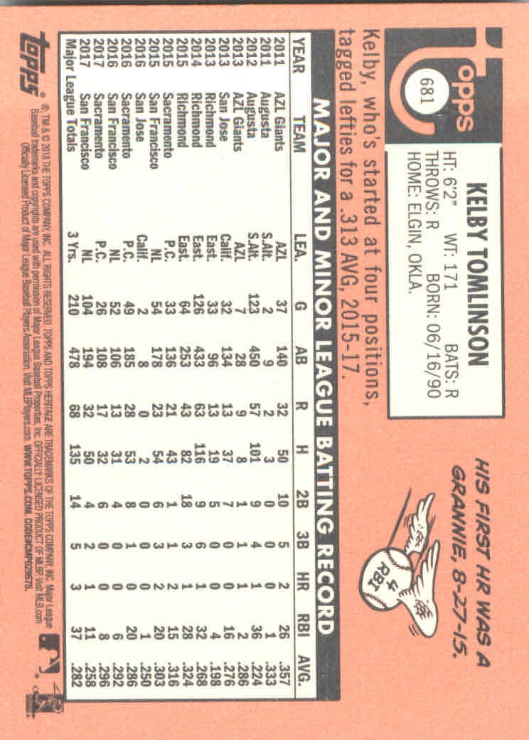 2018 Topps Heritage High Series Baseball Part 1 Main Set Cards #501 to #725 - Picture 351 of 435