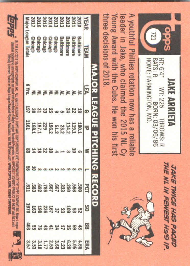 2018 Topps Heritage High Series Baseball Part 1 Main Set Cards #501 to #725 - Picture 427 of 435
