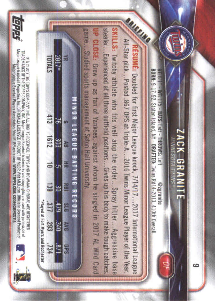 2018 Bowman Baseball Main Set and Parallel Cards - Picture 19 of 202