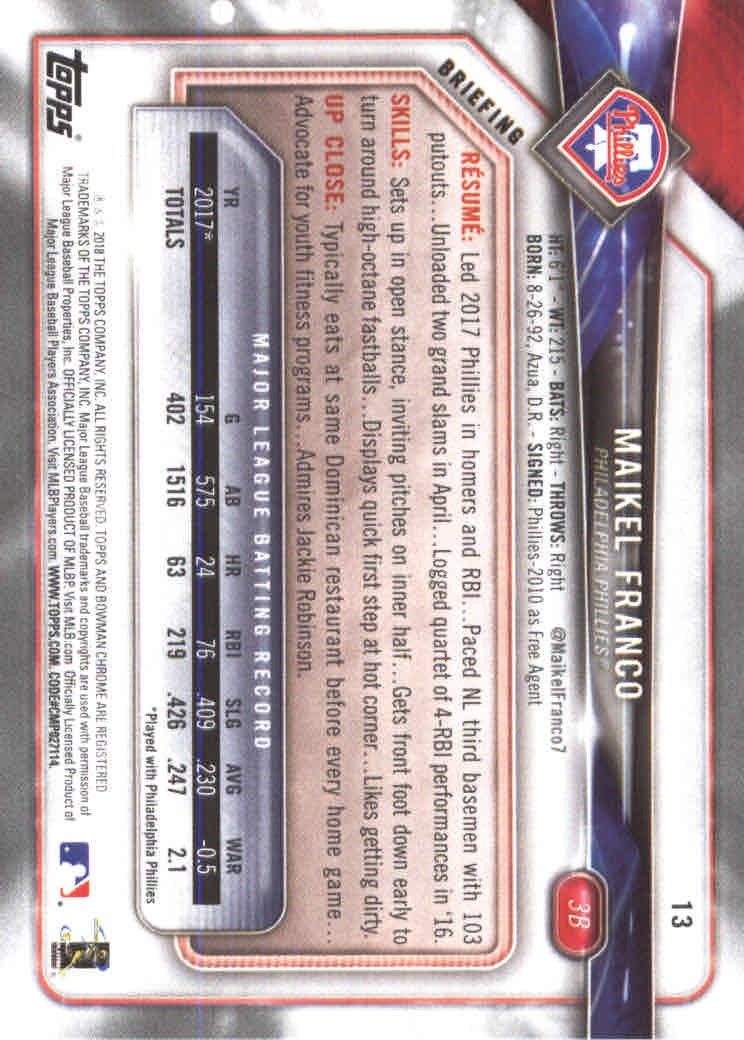 2018 Bowman Baseball Main Set and Parallel Cards - Picture 27 of 202