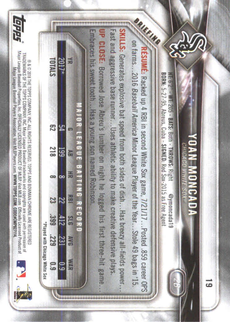 2018 Bowman Baseball Main Set and Parallel Cards - Picture 39 of 202