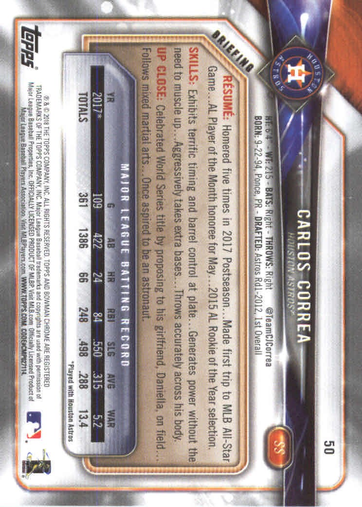 2018 Bowman Baseball Main Set and Parallel Cards - Picture 98 of 202