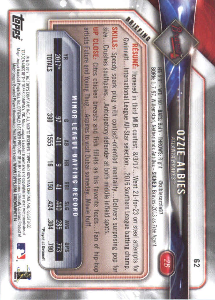 2018 Bowman Baseball Main Set and Parallel Cards - Picture 122 of 202