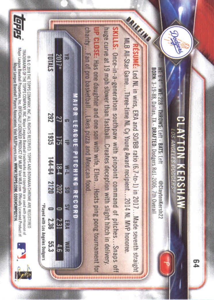 2018 Bowman Baseball Main Set and Parallel Cards - Picture 126 of 202