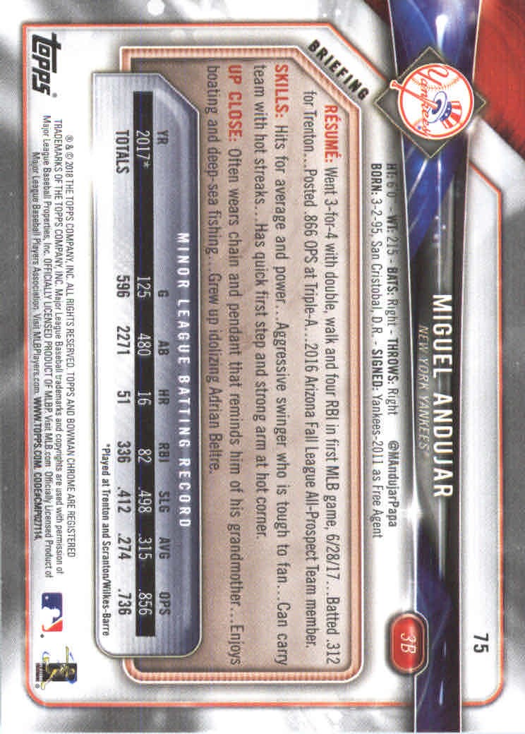 2018 Bowman Baseball Main Set and Parallel Cards - Picture 146 of 202