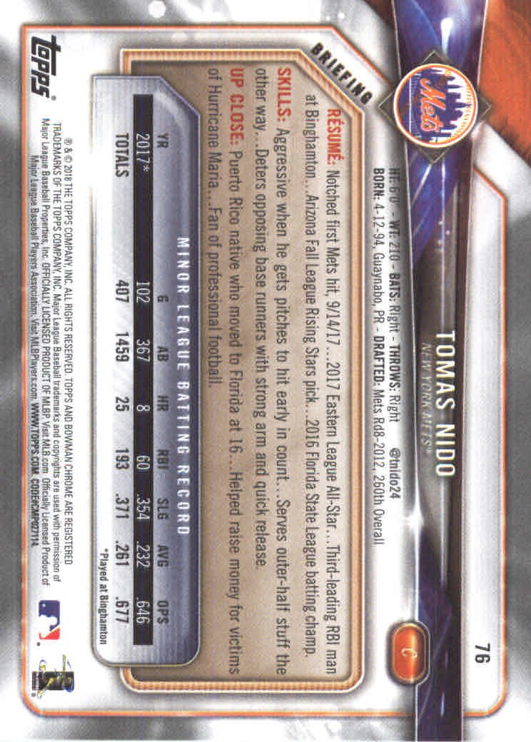 2018 Bowman Baseball Main Set and Parallel Cards - Picture 148 of 202