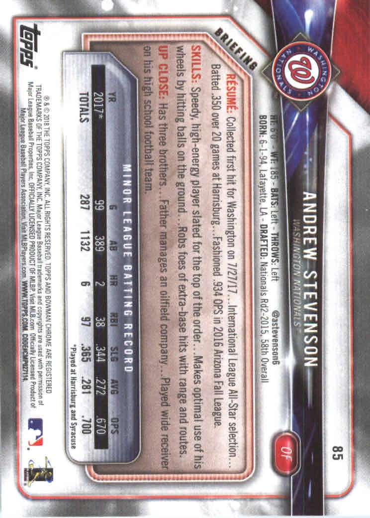 2018 Bowman Baseball Main Set and Parallel Cards - Picture 164 of 202