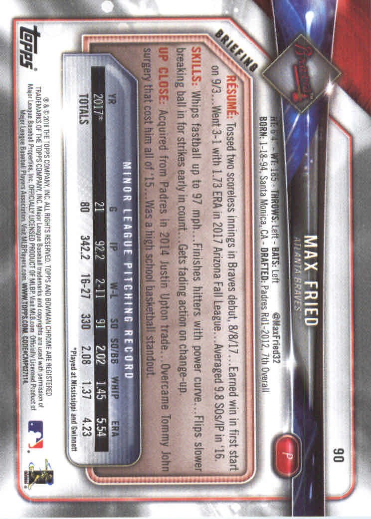 2018 Bowman Baseball Main Set and Parallel Cards - Picture 174 of 202