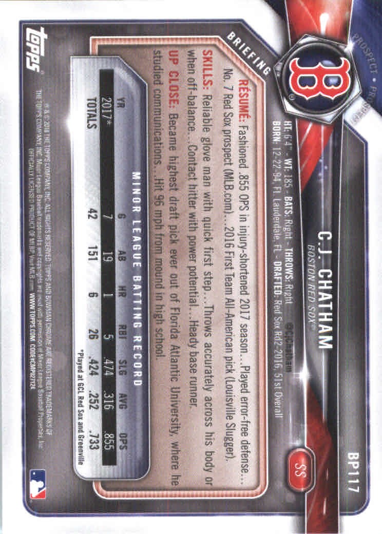 2018 Bowman Baseball Prospects and Parallel Cards - Picture 225 of 297