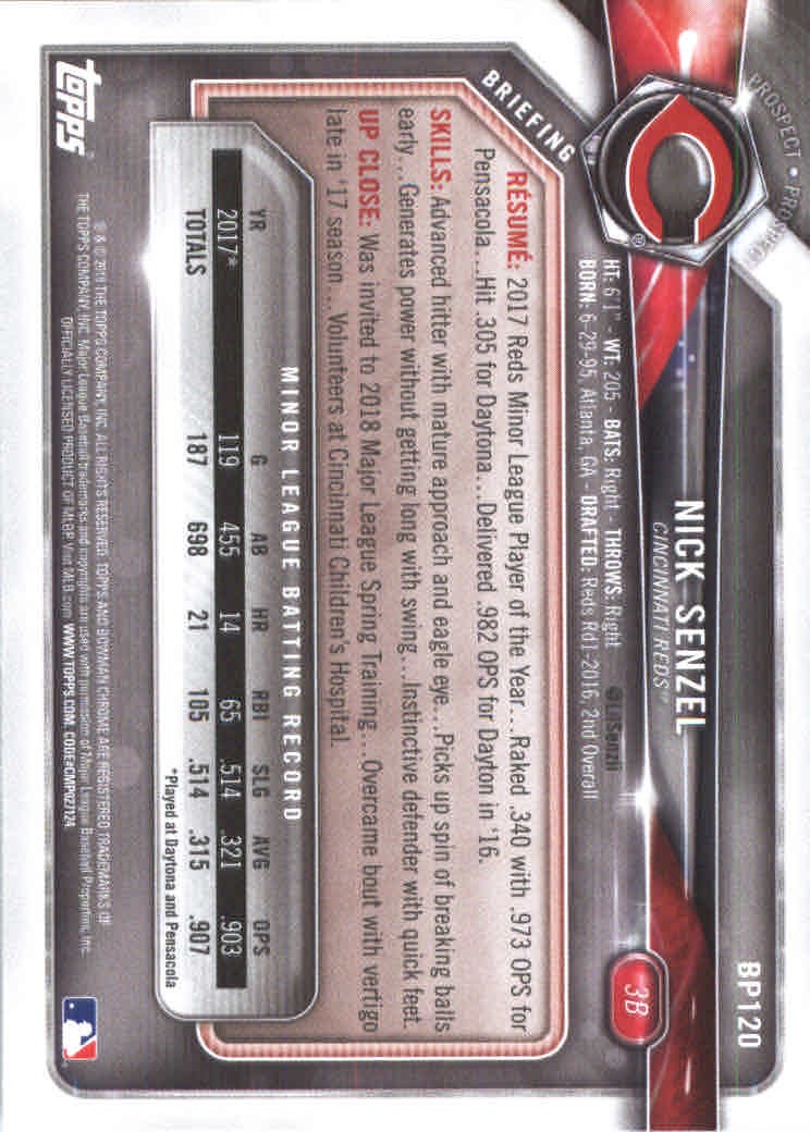 2018 Bowman Baseball Prospects and Parallel Cards - Picture 231 of 297