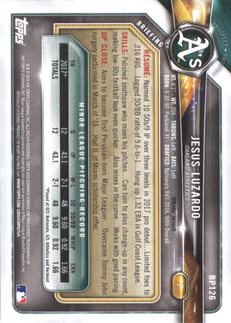 2018 Bowman Baseball Prospects and Parallel Cards - Picture 241 of 297