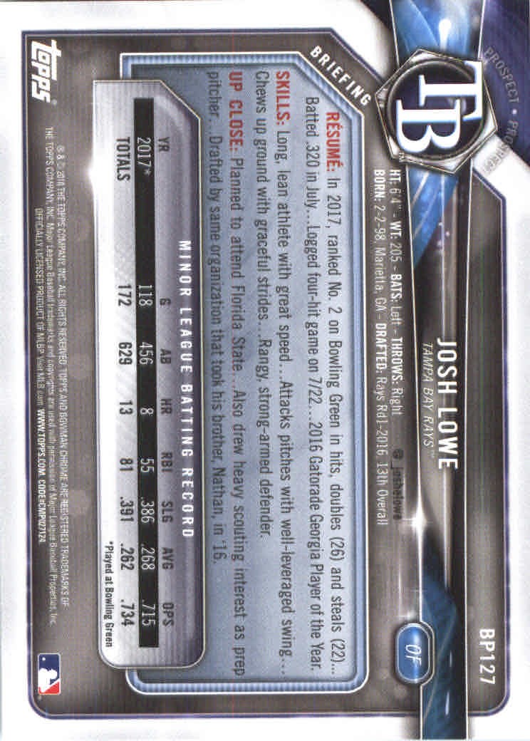 2018 Bowman Baseball Prospects and Parallel Cards - Picture 243 of 297