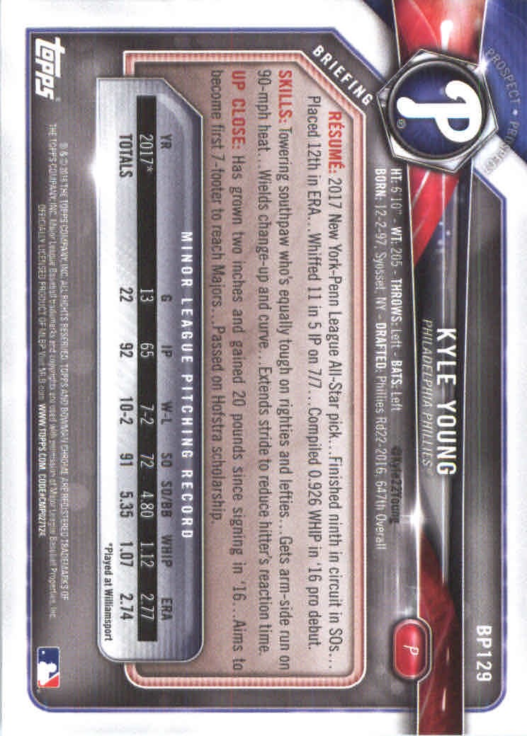 2018 Bowman Baseball Prospects and Parallel Cards - Picture 247 of 297