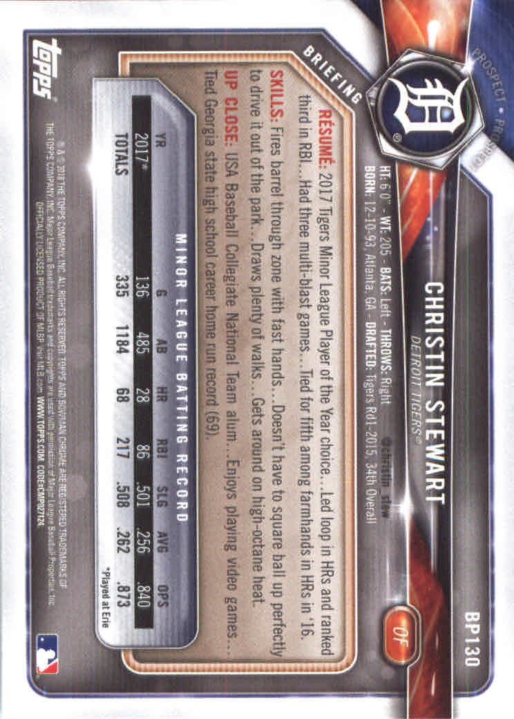 2018 Bowman Baseball Prospects and Parallel Cards - Picture 249 of 297