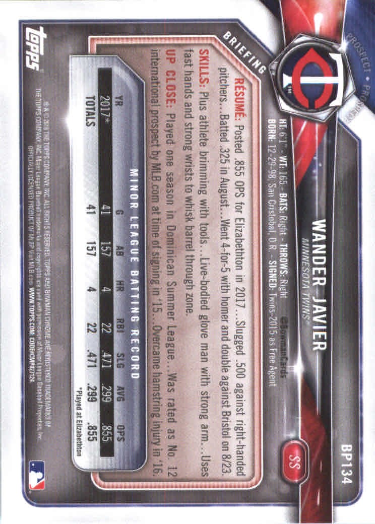 2018 Bowman Baseball Prospects and Parallel Cards - Picture 255 of 297