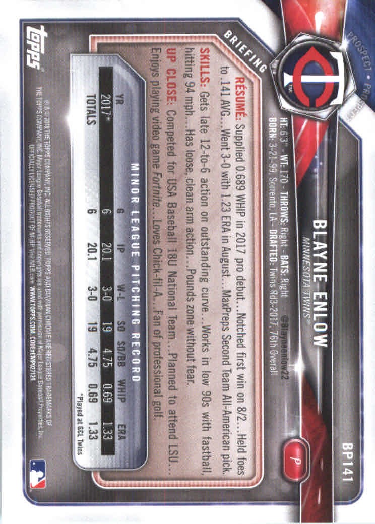 2018 Bowman Baseball Prospects and Parallel Cards - Picture 267 of 297