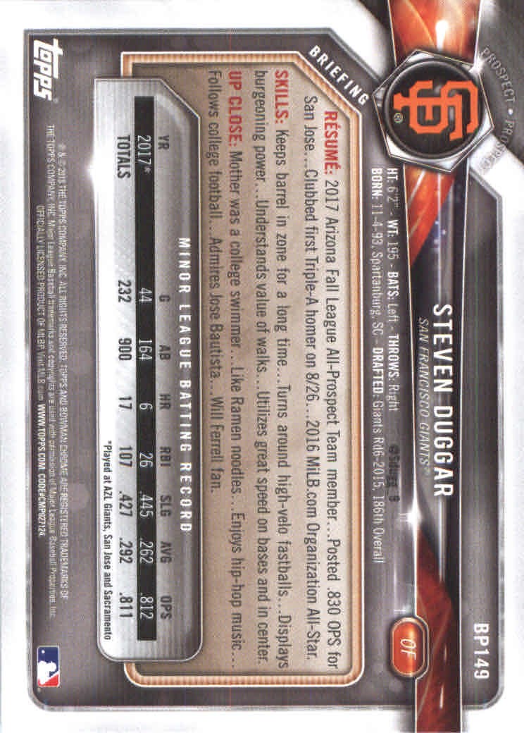 2018 Bowman Baseball Prospects and Parallel Cards - Picture 283 of 297