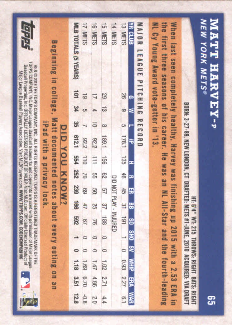 2018 Topps Big League Baseball Part 1 Main Set Cards #1 to #250 - Picture 127 of 484