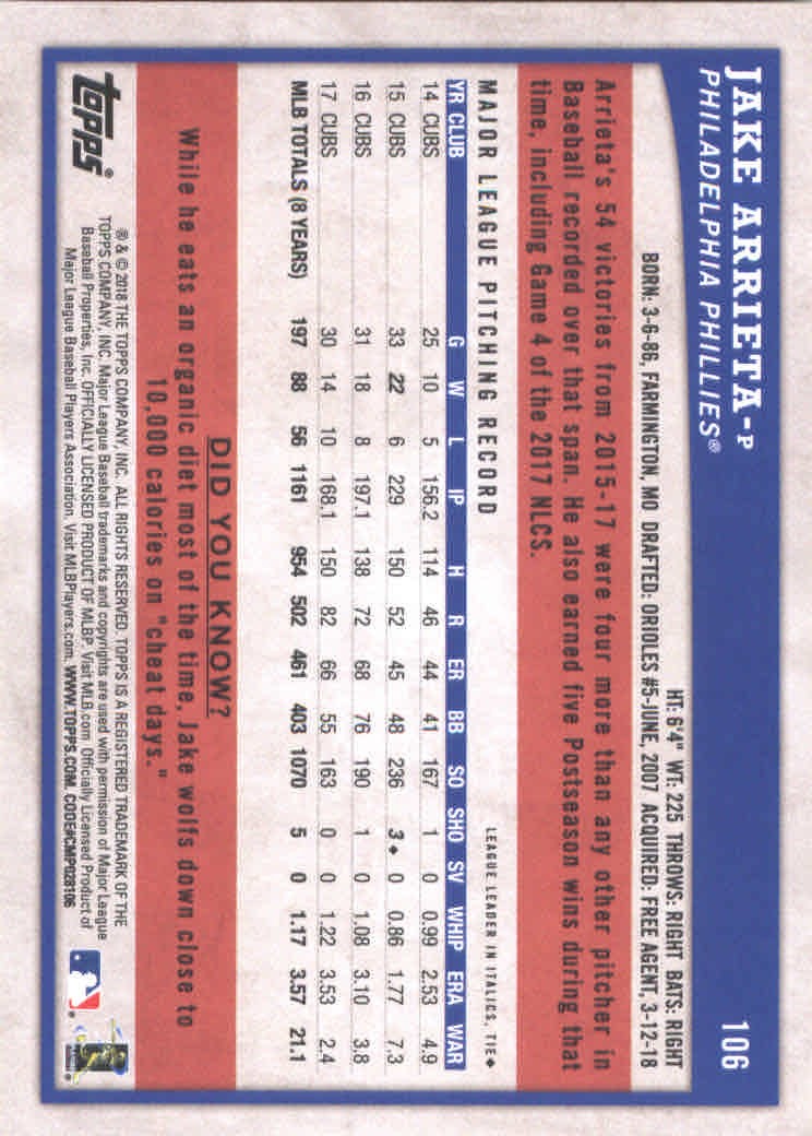 2018 Topps Big League Baseball Part 1 Main Set Cards #1 to #250 - Picture 208 of 484