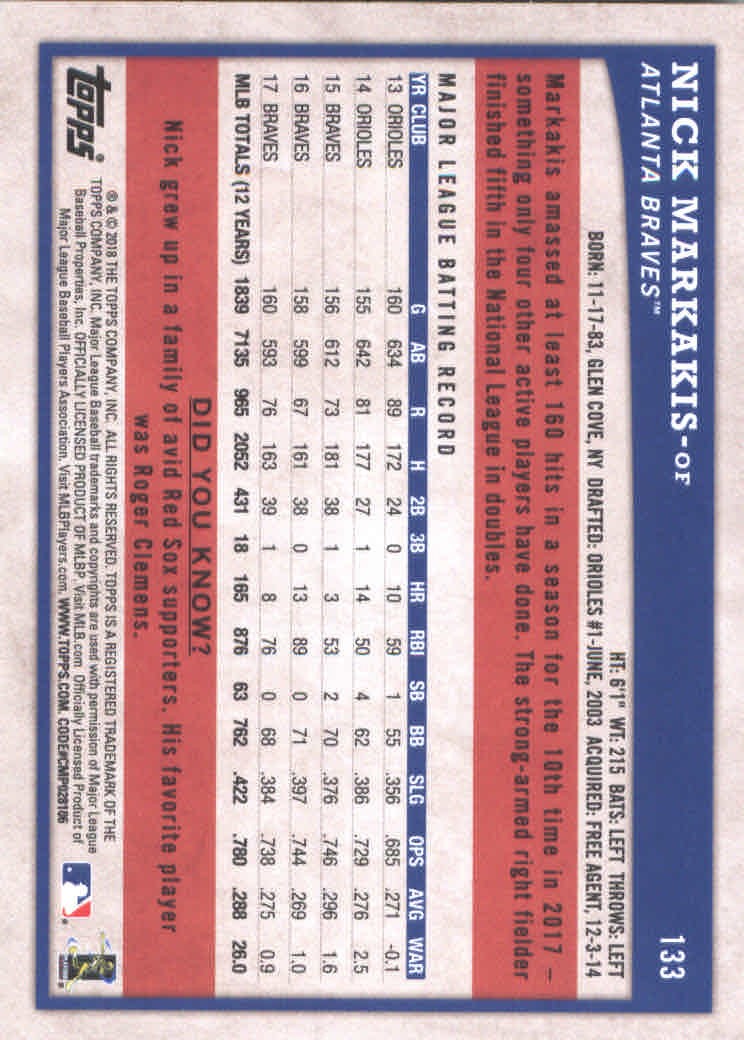 2018 Topps Big League Baseball Part 1 Main Set Cards #1 to #250 - Picture 262 of 484