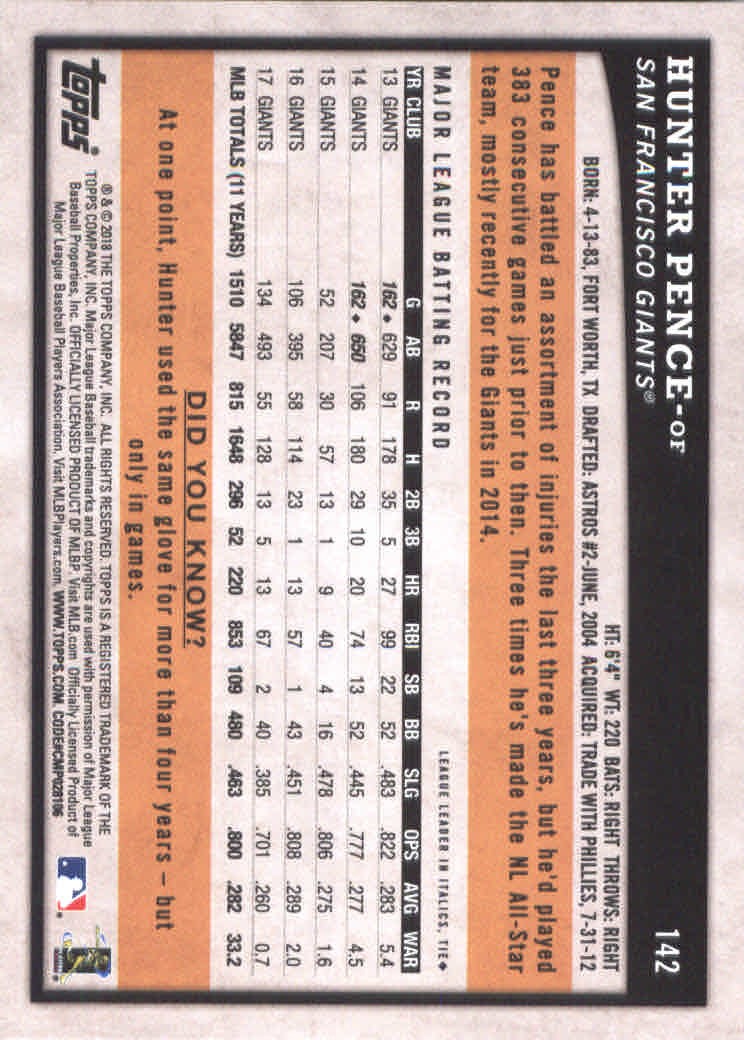 2018 Topps Big League Baseball Part 1 Main Set Cards #1 to #250 - Picture 278 of 484