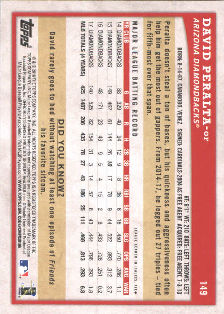 2018 Topps Big League Baseball Part 1 Main Set Cards #1 to #250 - Picture 292 of 484