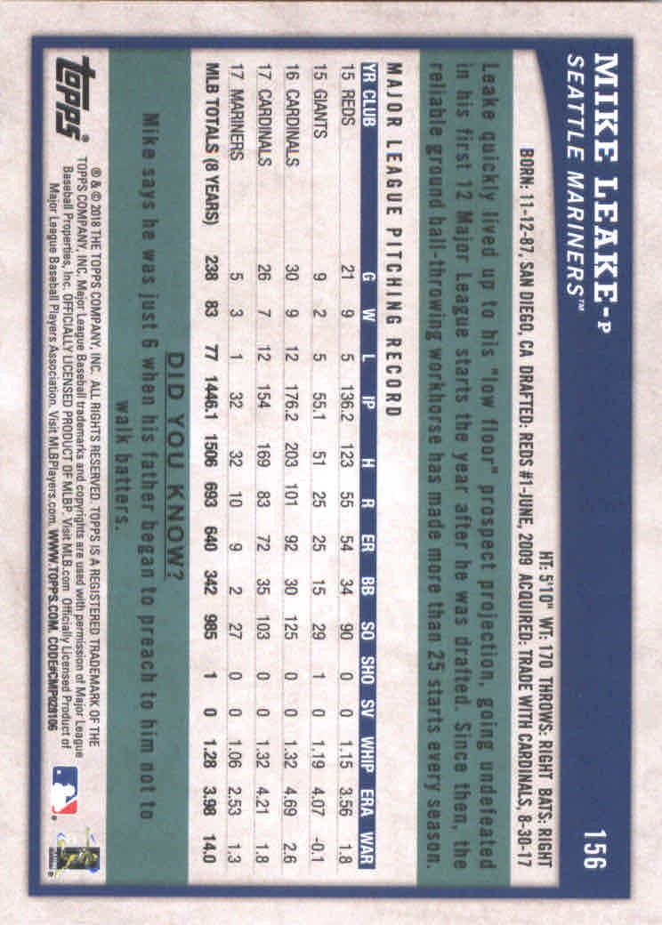 2018 Topps Big League Baseball Part 1 Main Set Cards #1 to #250 - Picture 306 of 484
