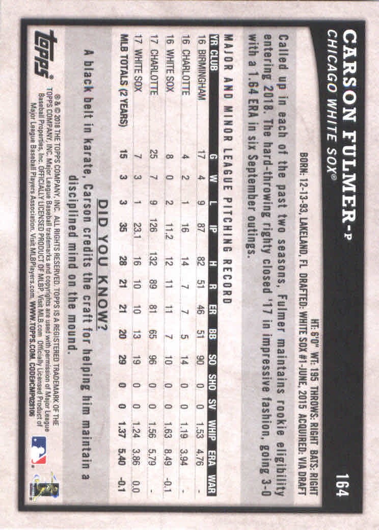 2018 Topps Big League Baseball Part 1 Main Set Cards #1 to #250 - Picture 318 of 484