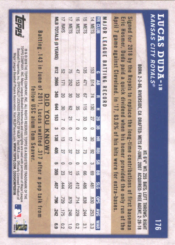 2018 Topps Big League Baseball Part 1 Main Set Cards #1 to #250 - Picture 338 of 484