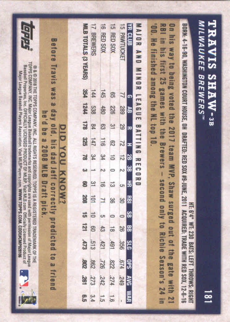 2018 Topps Big League Baseball Part 1 Main Set Cards #1 to #250 - Picture 348 of 484