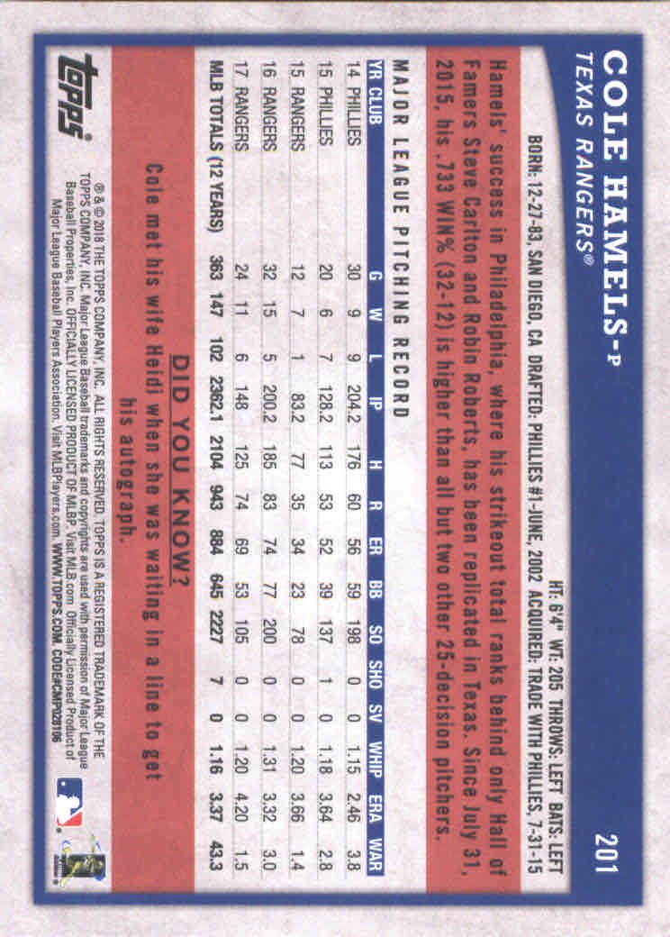 2018 Topps Big League Baseball Part 1 Main Set Cards #1 to #250 - Picture 386 of 484
