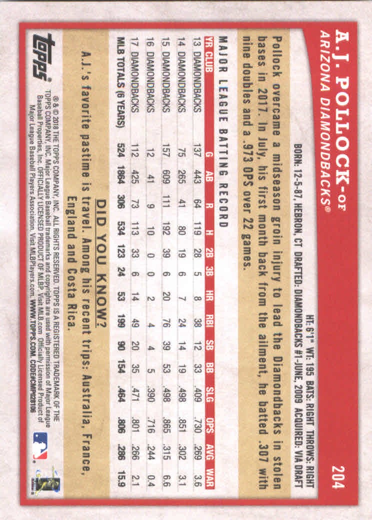 2018 Topps Big League Baseball Part 1 Main Set Cards #1 to #250 - Picture 392 of 484