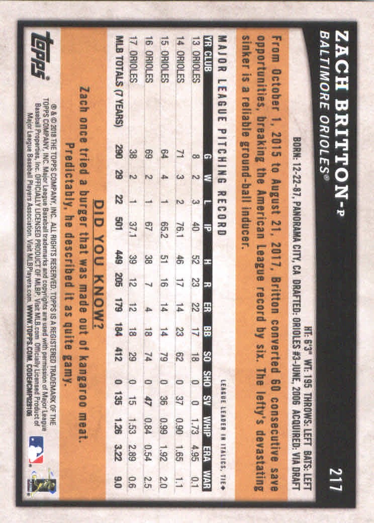2018 Topps Big League Baseball Part 1 Main Set Cards #1 to #250 - Picture 418 of 484