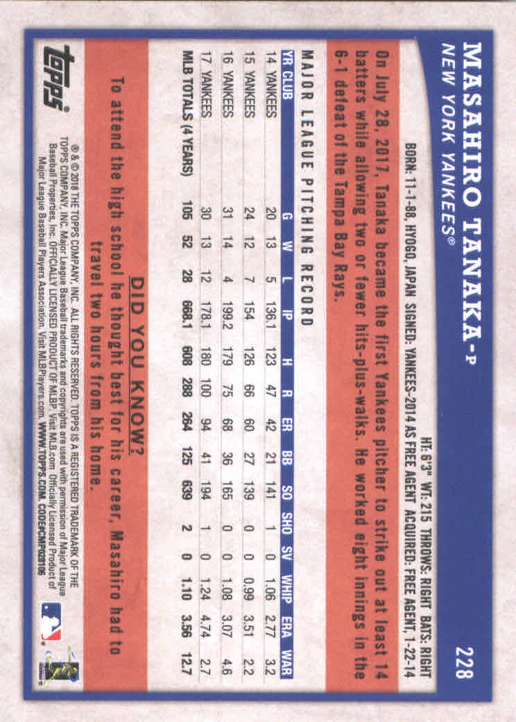 2018 Topps Big League Baseball Part 1 Main Set Cards #1 to #250 - Picture 440 of 484