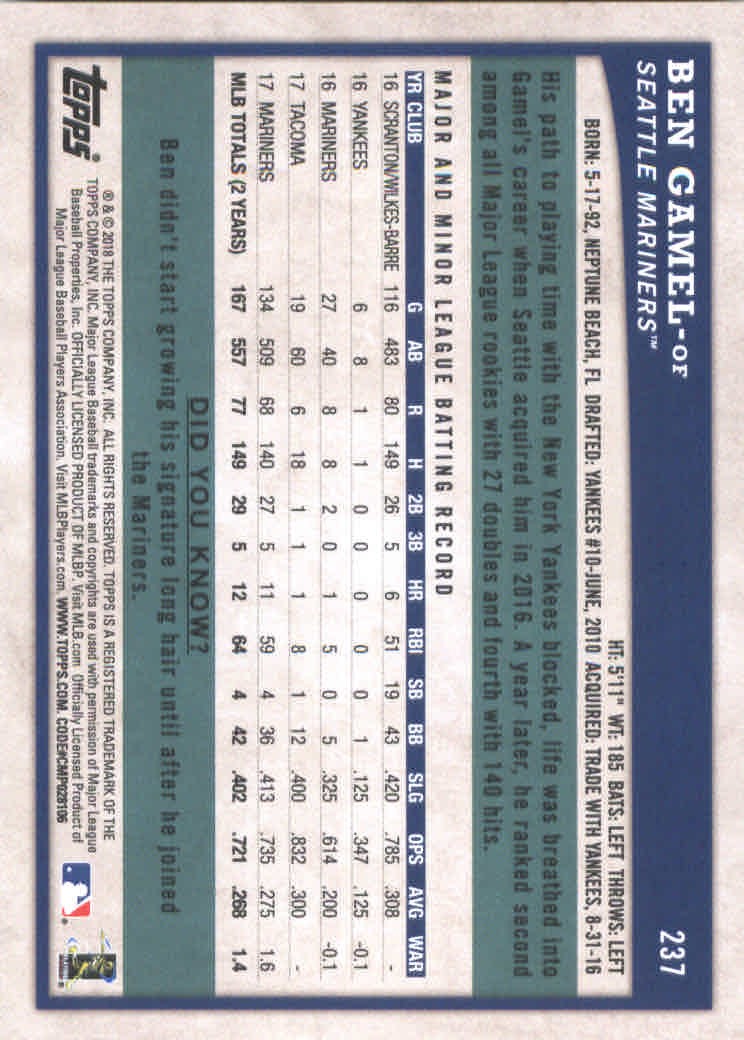 2018 Topps Big League Baseball Part 1 Main Set Cards #1 to #250 - Picture 458 of 484
