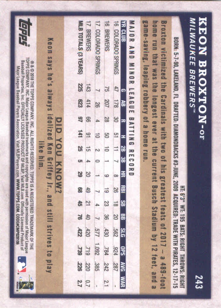 2018 Topps Big League Baseball Part 1 Main Set Cards #1 to #250 - Picture 470 of 484