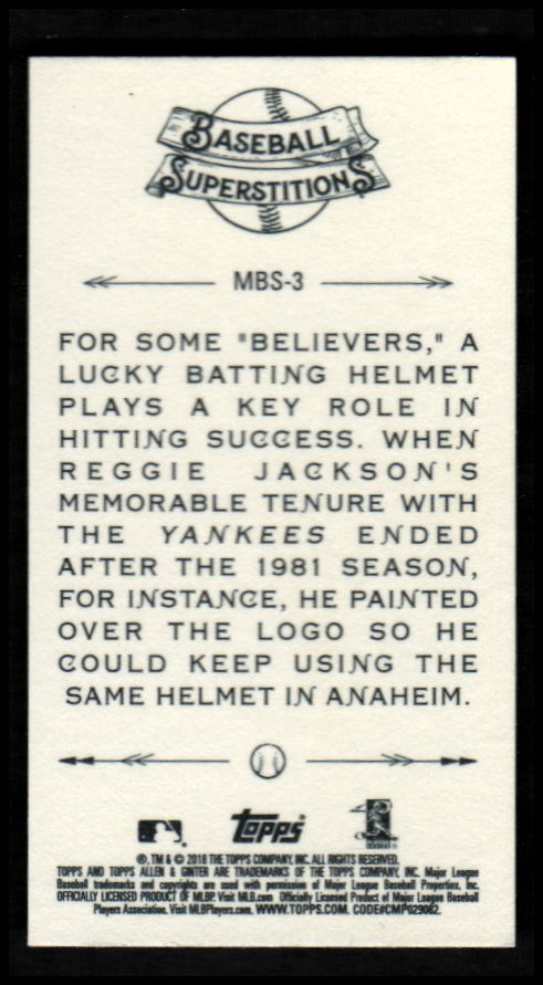 2018 Topps Allen and Ginter Mini Baseball Superstitions YOU PICK - Picture 5 of 15