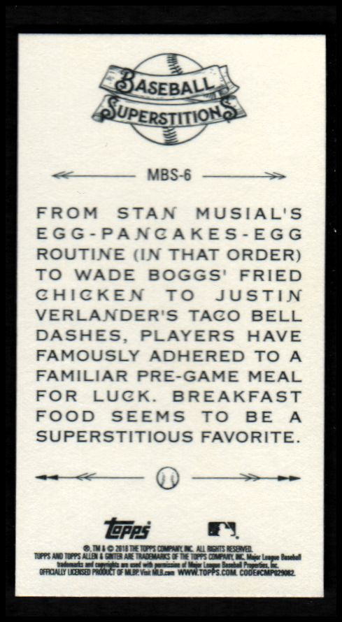 2018 Topps Allen and Ginter Mini Baseball Superstitions YOU PICK - Picture 7 of 15