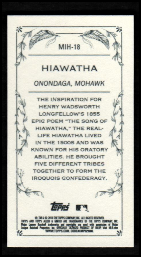 2018 Topps Allen and Ginter Mini Indigenous Heroes YOU PICK - Picture 21 of 31