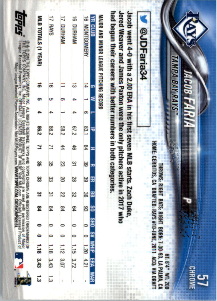 2018 Topps Chrome Prism Refractors Baseball Singles! Pick From List! - Picture 25 of 92