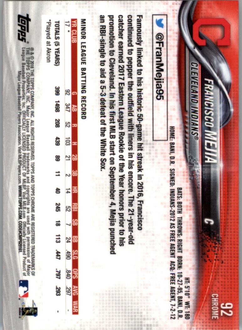 2018 Topps Chrome Prism Refractors Baseball Singles! Pick From List! - Picture 41 of 92